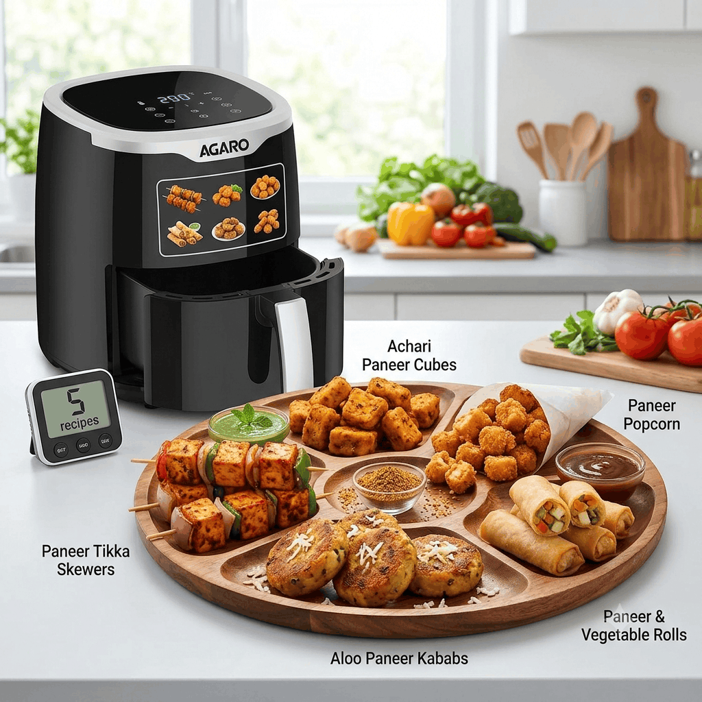 5 High-Protein Paneer Snacks in the Air Fryer