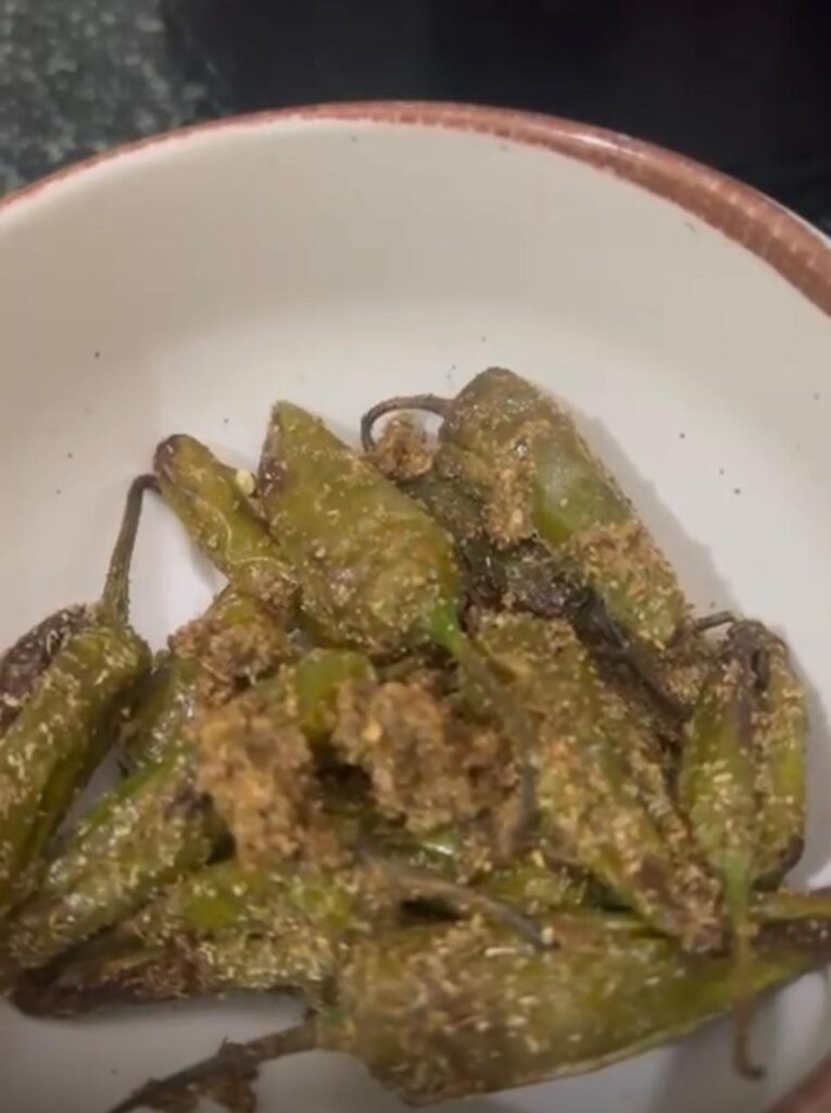 Green Chilli Kalonji in Air Fryer