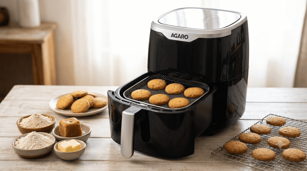Eggless Cookies in Air Fryer (Butter & Atta Jaggery)
