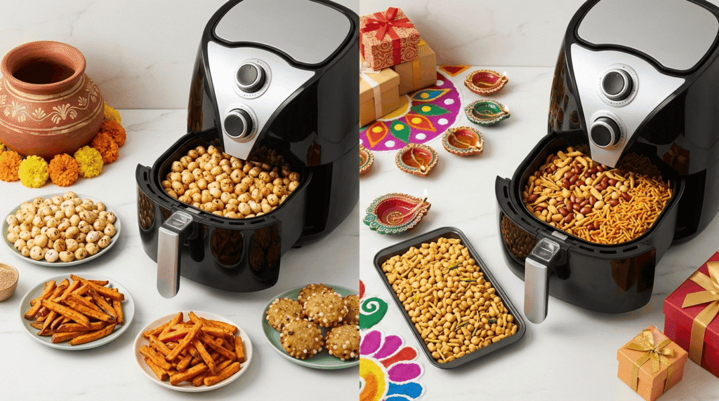 Navratri & Diwali Air Fryer Recipes 2026 (Vrat Snacks + Festive Namkeen)