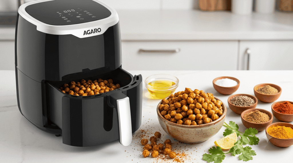 Roasted Chickpeas in Air Fryer (Crunchy Masala Chana)